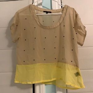 Beige & yellow shirt